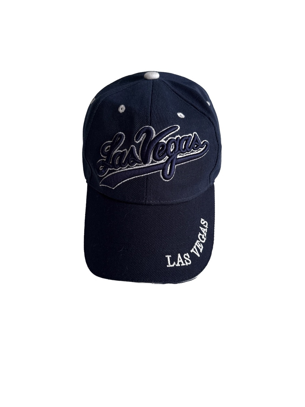 Las Vegas LV Embroidered Navy Blue Baseball Hat Cap Sports Outdoor Adjustable